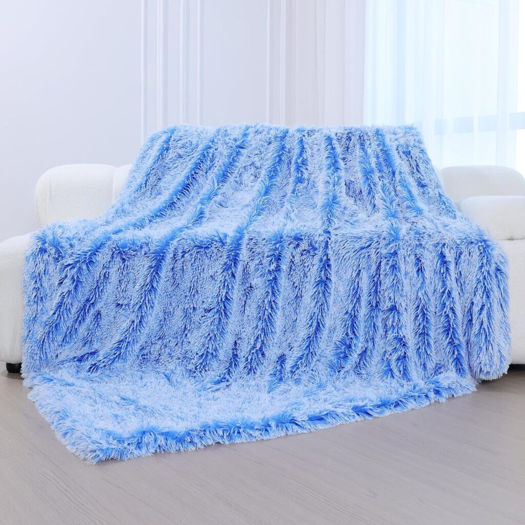 Picture of cozy blue blanket