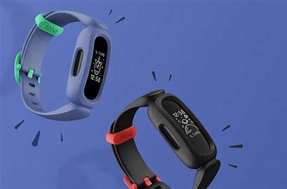 Images of two Fitbit Ace 3s, one in blue and one in black colour.